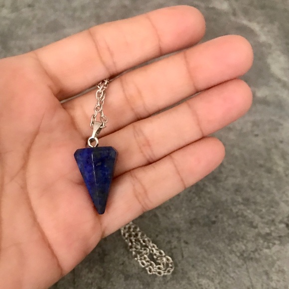Lapis Lazuli Silver Toned Necklace - Picture 5 of 7